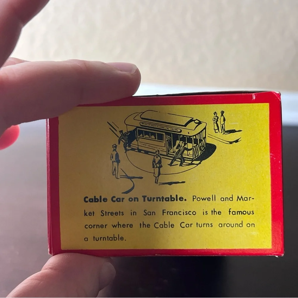 Classic San Francisco Cable Car Toy - Green and Red
